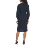 Tommy Hilfiger Womens Bishop Sleeve Work Wear Midi Dress BHFO 0114