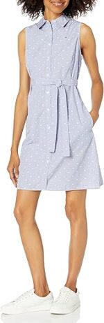 Tommy Hilfiger Women's Classic Button Down Collared Sun Dress