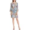 Tommy Hilfiger Womens Jaipur Blue Paisley Sheath Dress Petites 12P BHFO 2801