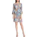 Tommy Hilfiger Womens Jaipur Blue Paisley Sheath Dress Petites 12P BHFO 2801