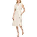 Tommy Hilfiger Womens Surplice V-Neck Sleeveless Midi Dress BHFO 2724