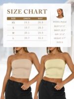 Trendy Queen Womens Tube Tops Strapless Crop Tops Basic Backless Sleeveless Bandeau Cute 2024 Summer Outfits Sexy Solid Tops