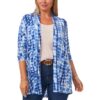 Vince Camuto Womens Blue Open Front Midi Kimono Cardigan Plus 2X BHFO 7298