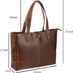 Vintage crafts genuine buffalo leather tote bag elegant shopper shoulder bag for women