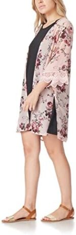 WallFlower Women's Sleeveless Swing Dress & Printed Kimono Set