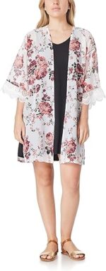 WallFlower Women's Sleeveless Swing Dress & Printed Kimono Set