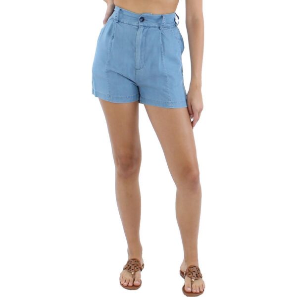 Walter Baker Womens Jasmine Blue Pleated Short High-Waist Shorts XL BHFO 3778