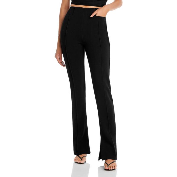 WAYF Womens Black High Rise Pintuck Solid Straight Leg Pants M BHFO 0770