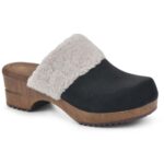 White Mountain Womens Bonus Suede Faux Fur Slip On Clogs Shoes BHFO 5653