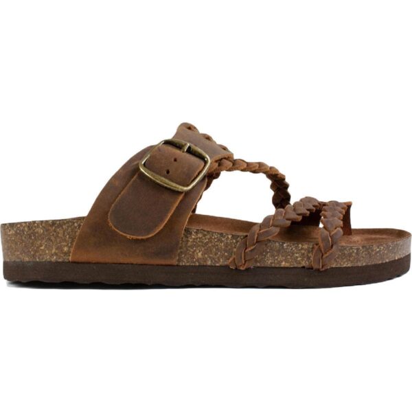 White Mountain Womens Hayleigh Braided Slip On Footbed Sandals Shoes BHFO 7762