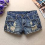 Women's Low Rise Waist Summer Ripped Distressed Frayed Denim Shorts Sexy Jeans