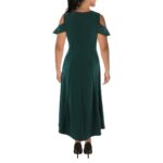 24seven Comfort Apparel Womens Green Knit Long Evening Dress XL BHFO 8270