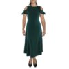 24seven Comfort Apparel Womens Green Knit Long Evening Dress XL BHFO 8270