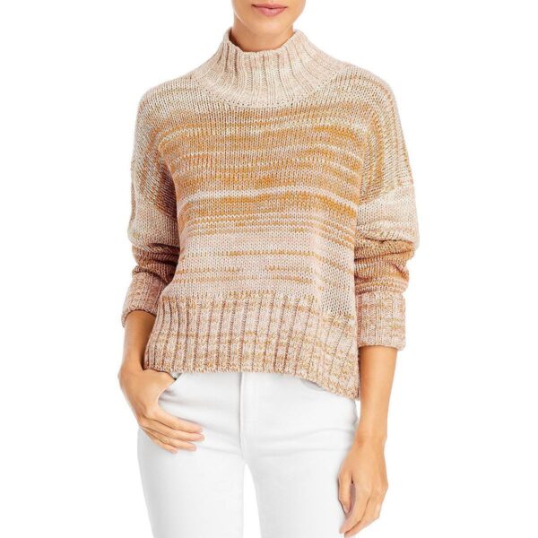 525 America Womens Blair Tan Shaker Knit Turtleneck Sweater Shirt XL BHFO 2570