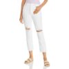 Agolde Womens Riley White Organic Cotton Distressed Cropped Jeans 31 BHFO 1989