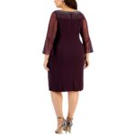 Alex Evenings Womens Illusion Knee Sheath Dress Plus BHFO 4328