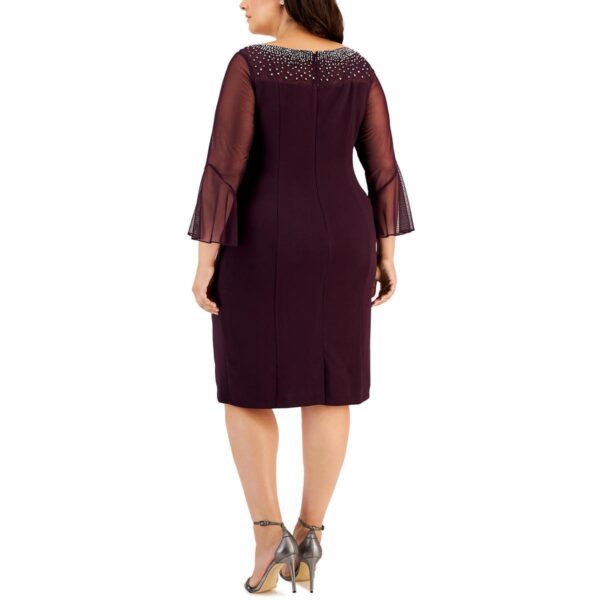 Alex Evenings Womens Illusion Knee Sheath Dress Plus BHFO 4328