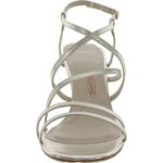 Amalfi by Rangoni Womens Firma Silver Wedge Sandals 8 Medium (B,M) BHFO 1994