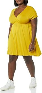 Amazon Essentials Women's Surplice Dress (Available in Plus Size)