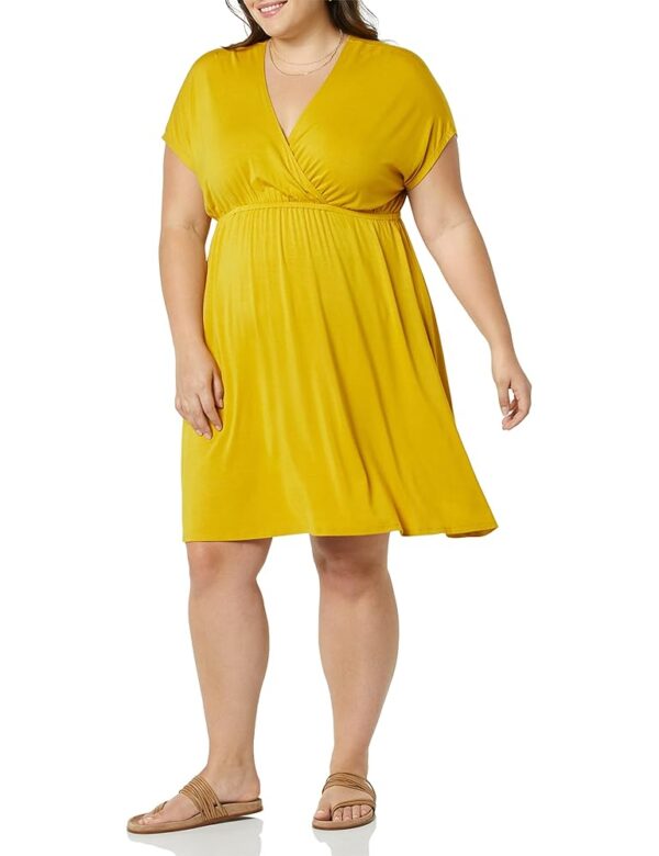 Amazon Essentials Women's Surplice Dress (Available in Plus Size)