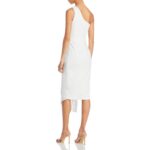 Aqua Womens Scuba Midi One Shoulder Sheath Dress BHFO 1707