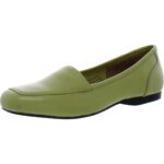 Array Womens Freedom Green Leather Loafers Shoes 11 Medium (B,M) BHFO 8698