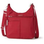 Baggallini Womens Red Anti-Theft Shoulder Handbag Purse Medium BHFO 6022