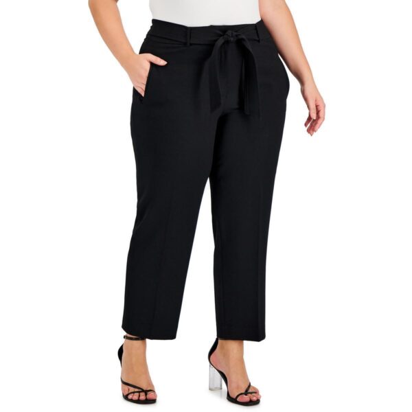 Bar III Womens Black Crepe Business Dress Pants Trousers Plus 16W BHFO 5890