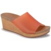 Baretraps Womens Yalissa Orange Wedge Sandals Shoes 8.5 Medium (B,M) BHFO 6880