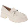 BCBGeneration Womens Raylin Ivory Loafers Shoes 9.5 Medium (B,M) BHFO 3102