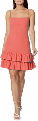 BCBGeneration Womens Ruffled Short Mini Dress