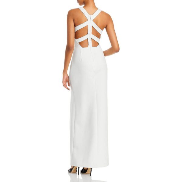 BCBGMAXAZRIA Womens White Cut-Out Maxi Evening Dress Gown 2 BHFO 9732