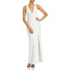 BCBGMAXAZRIA Womens White Cut-Out Maxi Evening Dress Gown 2 BHFO 9732