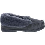 Bearpaw Womens Indio Gray Moccasin Slippers Shoes 7.5 Medium (B,M) BHFO 5525