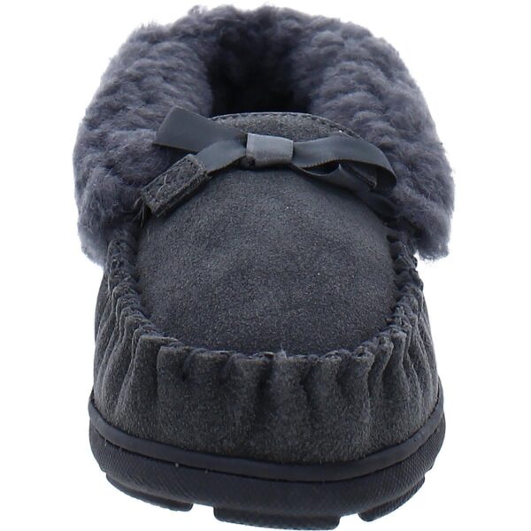 Bearpaw Womens Indio Gray Moccasin Slippers Shoes 7.5 Medium (B,M) BHFO 5525