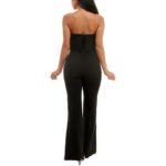 Bebe Womens Black Strapless Wide Leg Jumpsuit Juniors S BHFO 7018