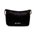 Betsey Johnson Womens Doodle Bug Black Velvet Shoulder Handbag Medium BHFO 7450