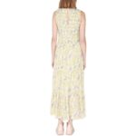 Black Tape_ Womens White Smocked Ruffled Long Maxi Dress S BHFO 8449