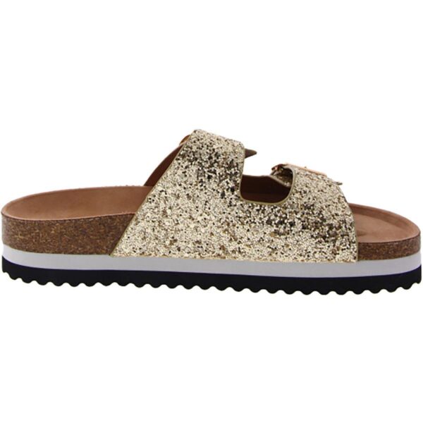 Boutique by Corkys Womens Beach Babe Gold Slide Sandals 7 Medium (B,M) BHFO 7312