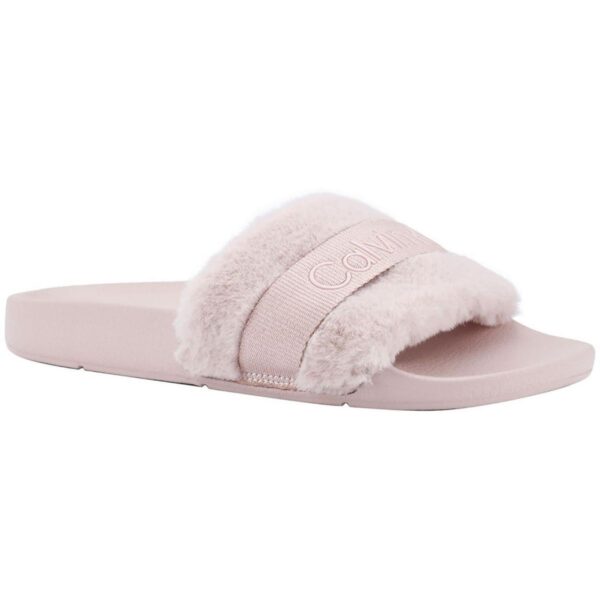 Calvin Klein Womens Anzen Pink Logo Slide Sandals Shoes 7 Medium (B,M) BHFO 4234