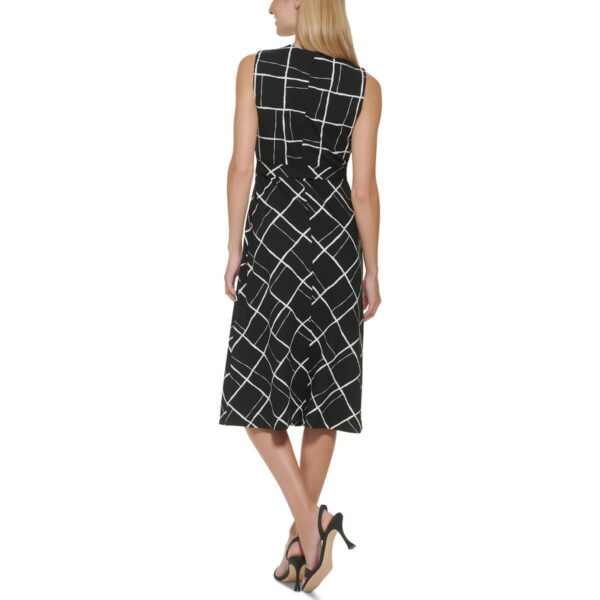 Calvin Klein Womens Black Belted Long Formal Fit & Flare Dress 10 BHFO 5574