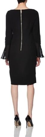 Calvin Klein Women's Chiffon Bell Sleeve Sheath Dress