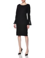 Calvin Klein Women's Chiffon Bell Sleeve Sheath Dress