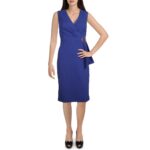 Calvin Klein Womens Knit Ruched Work Wear Sheath Dress BHFO 7402