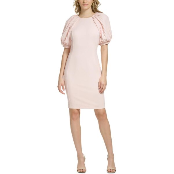 Calvin Klein Womens Pink Office Career Work Wear Sheath Dress 2 BHFO 3963