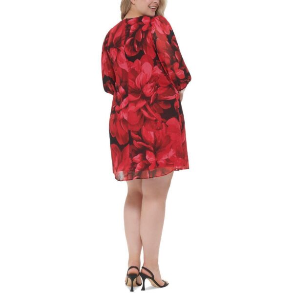 Calvin Klein Womens Red Floral Cocktail and Party Dress Plus 20W BHFO 2500