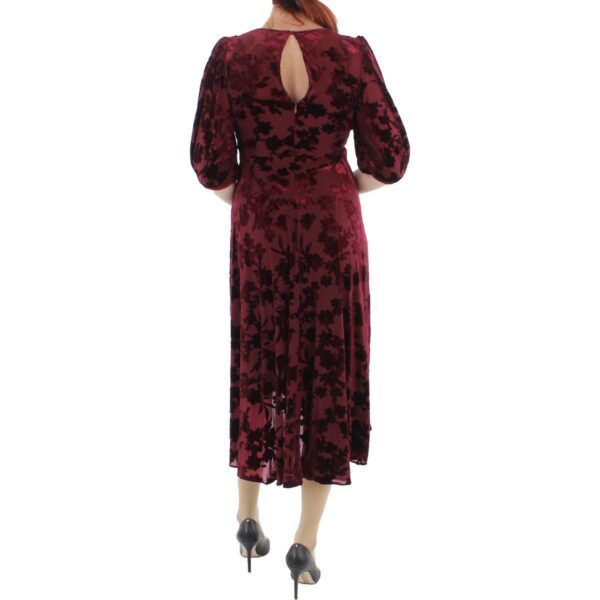 Calvin Klein Womens Red Velvet Long A-Line Wrap Dress Petites 0P BHFO 2496