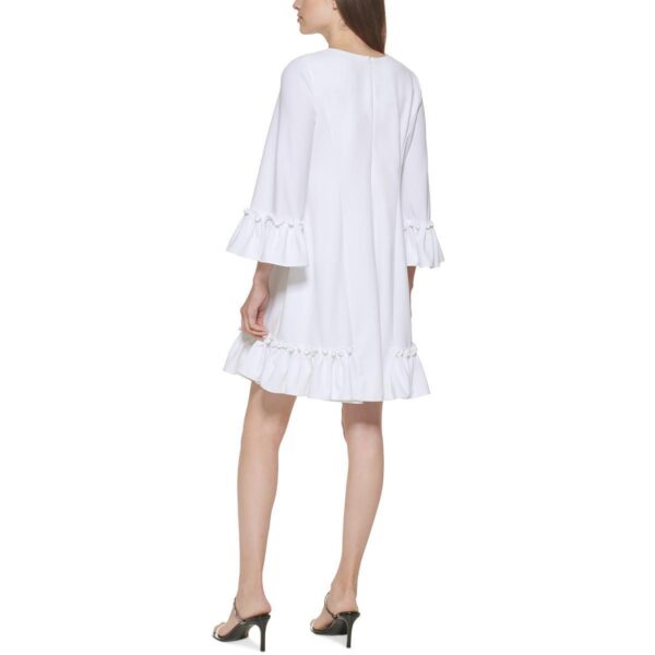 Calvin Klein Womens Ruffled Above Knee Shift Dress BHFO 4716