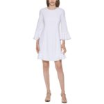 Calvin Klein Womens Ruffled Above Knee Shift Dress BHFO 4716