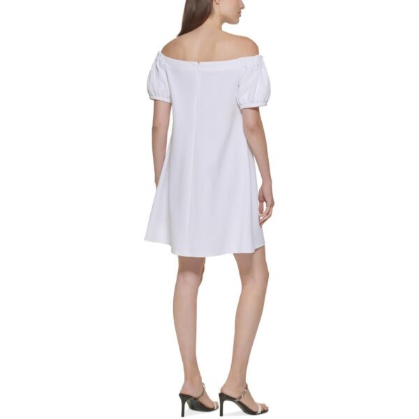 Calvin Klein Womens White Bow Above Knee Sheath Dress 14 BHFO 5180